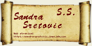 Sandra Sretović vizit kartica